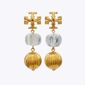Tory Burch Roxanne Small Double-Drop Earring (18K GOLD PLATING) (NWT)